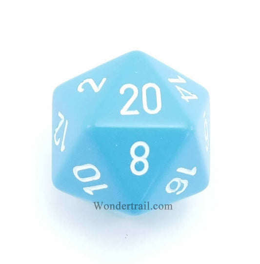 CHXXQ2016 Light Blue Opaque Die White Numbers D20 34mm Pack of 1 Main Image