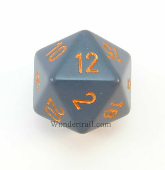 CHXXQ2020 Dark Grey Opaque Die Copper Numbers D20 34mm Pack of 1 Main Image