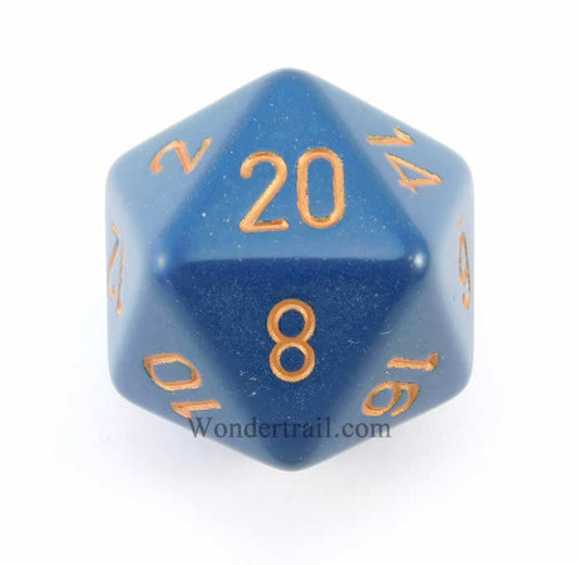 CHXXQ2026 Dusty Blue Opaque Die Copper Numbers D20 34mm Pack of 1 Main Image