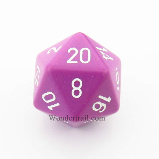 CHXXQ2027 Light Purple Opaque Die White Numbers D20 34mm Pack of 1 Main Image