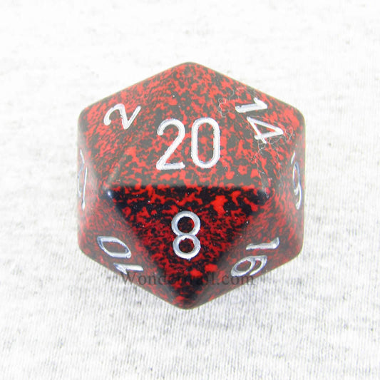CHXXS2005 Silver Volcano Speckled Die Silver Numbers D20 34mm Pack of 1 Main Image