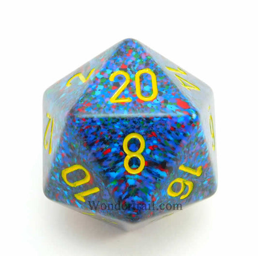 CHXXS2006 Twilight Speckled Die Yellow Numbers D20 34mm Pack of 1 Main Image
