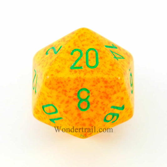 CHXXS2016 Lotus Speckled Die Green Numbers D20 34mm Pack of 1 Main Image