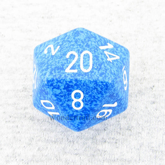 CHXXS2023 Water Speckled Die White Numbers D20 34mm Pack of 1 Main Image