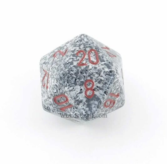 CHXXS2030 Granite Speckled Die Red Numbers D20 34mm Pack of 1 Main Image