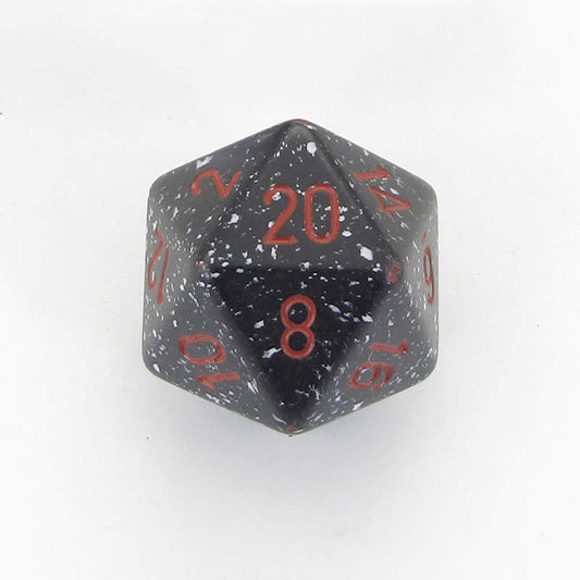 CHXXS2039 Space Speckled Die Red Numbers D20 34mm Pack of 1 Main Image