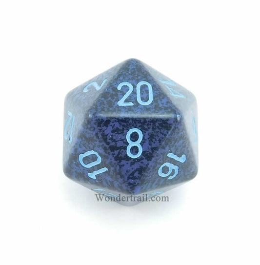 CHXXS2053 Cobalt Speckled Die Blue Numbers D20 34mm Pack of 1 Main Image