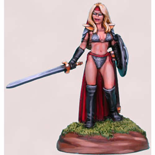 DSM1117 Chick In Chainmail No 4 Female Fighter Miniature Main Image