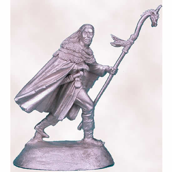 DSM1136 Male Wizard With Staff Mountain Conflict Miniature 4th Image