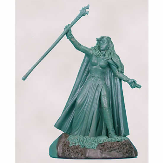 DSM1143 Female Elven Mage with Staff The Power Miniature 4th Image