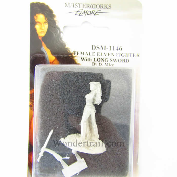 DSM1146 Female Elven Fighter with Long Sword Miniature 2nd Image