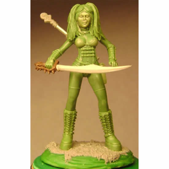 DSM1160 Goth Female Warrior with Sword Miniature Elmore Masterwork 4th Image