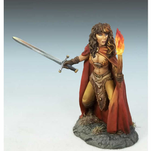 DSM1183 Female Rogue with Sword Miniature Elmore Masterwork Main Image