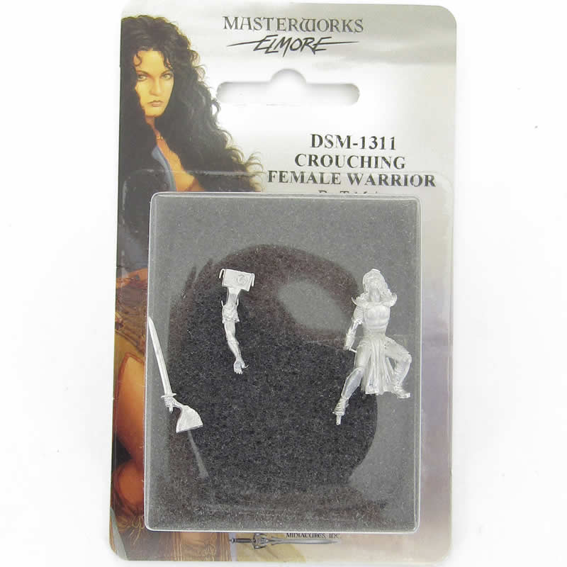 DSM1311 Crouching Female Warrior Miniature Elmore Masterwork 2nd Image