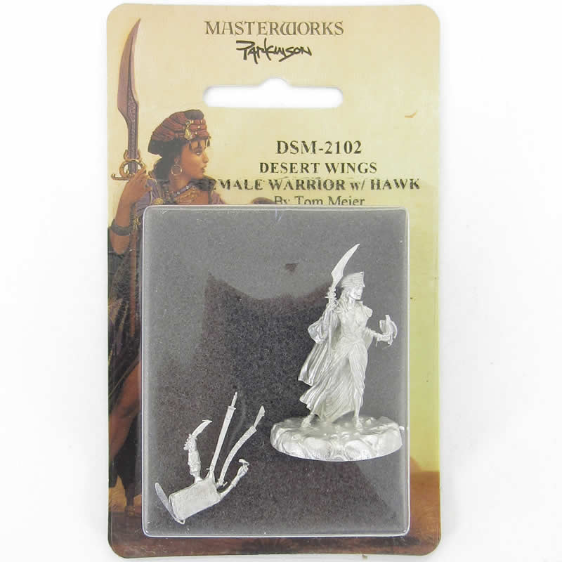 DSM2102 Desert Wing Female Warrior with Hawk Miniature 2nd Image