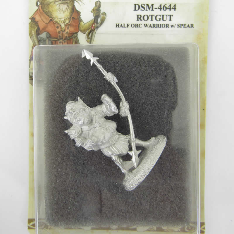 DSM4644 Rotgut Half Orc Warrior with Spear Miniature Diterlizzi Masterworks 2nd Image