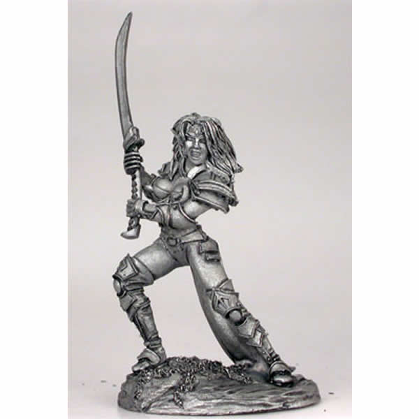 DSM7407 Female Dark Elf With Bastard Sword Miniature Visions In Fantasy 3rd Image