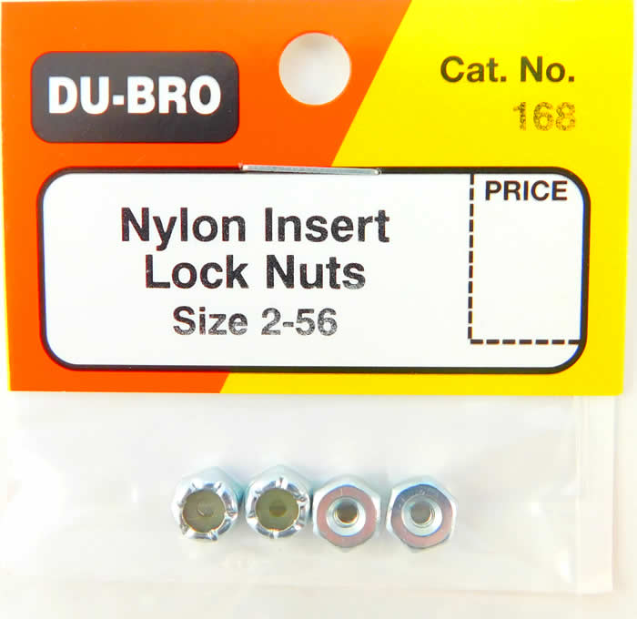 DUB168 Nylon Insert Lock Nuts 2-56 (4) Du-Bro Main Image