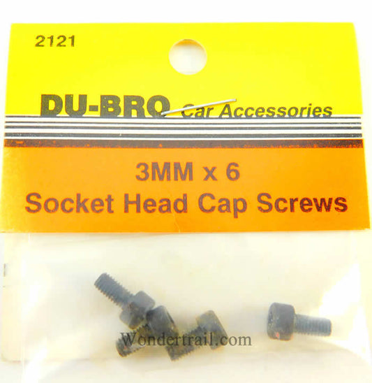 DUB2121 Socket Cap Screws 3mm x 6mm (4) Du-Bro Main Image