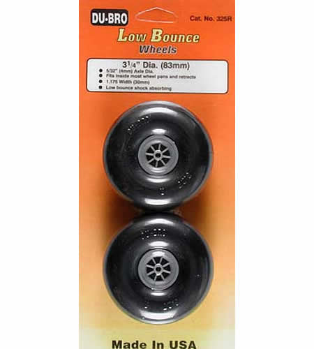 DUB325R Low Bounce Smooth Wheels 3.25in (2) Du-Bro Main Image