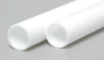 EVG232 Round Tube .375x14in White by Evergreen Scale Models Main Image