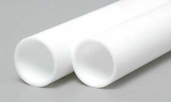 EVG236 Round Tube .500x14in White by Evergreen Scale Models Main Image
