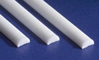 EVG240 Half Round Rod .040x14in White by Evergreen Scale Models Main Image