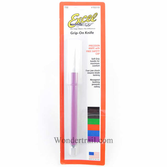 EXL16018 Grip on Non-Roll Soft Handle Knife with Safety Cap Assorted Colors Main Image