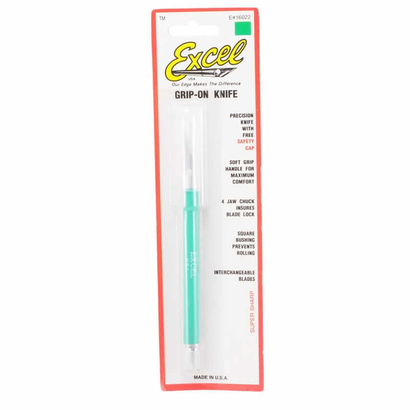 EXL16022 Grip-On Knife Green with Safety Cap Excel Main Image