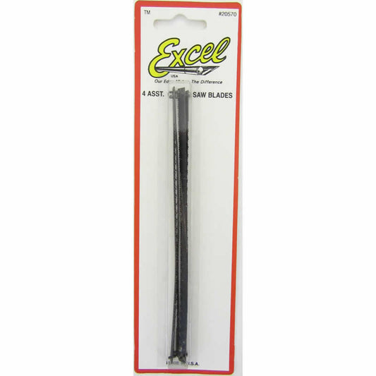 EXL20570 Assorted Coping Saw Blades 6.5 Inch Length Pack of 4 Excel Tools Main Image