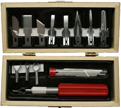 EXL44284 Woodworking Knife Set Excel Hobby Tools Main Image