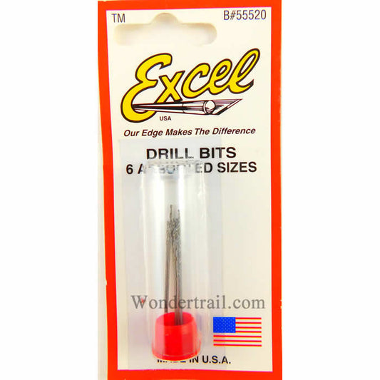 EXL55520 Mini Drill Bit Set Assorted Pack of 6 Excel Hobby Tools Main Image