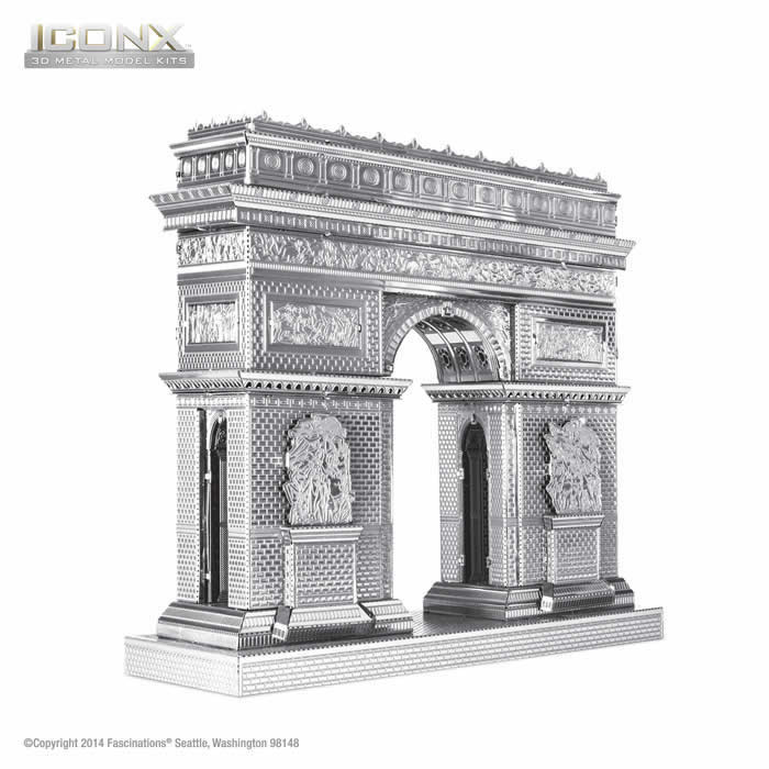 FASICX005 Arc de Triomphe 3D Metal Model Kit Iconic Series Fascinations Main Image