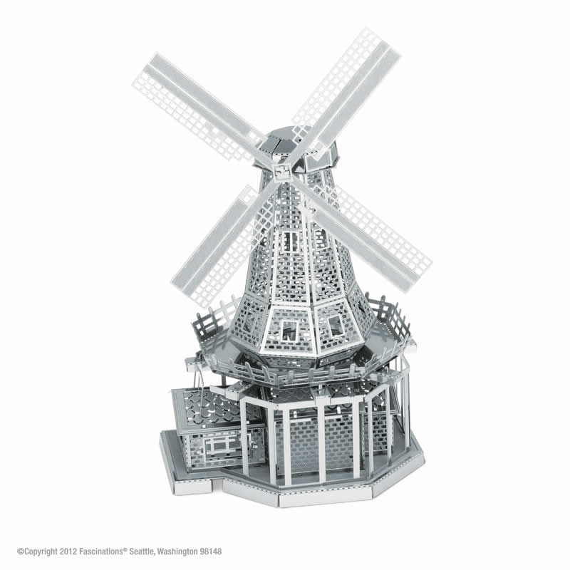 FASMMS038 Windmill 3D Metal Model Kit Metal Earth Series Fascinations Main Image