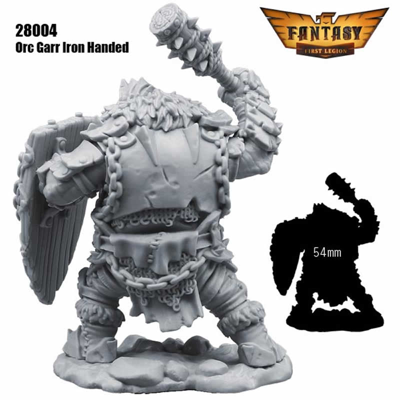 FLM28004 Orc Garr Iron Handed Figure Kit 28mm Heroic Scale Miniature Unpainted 4th Image