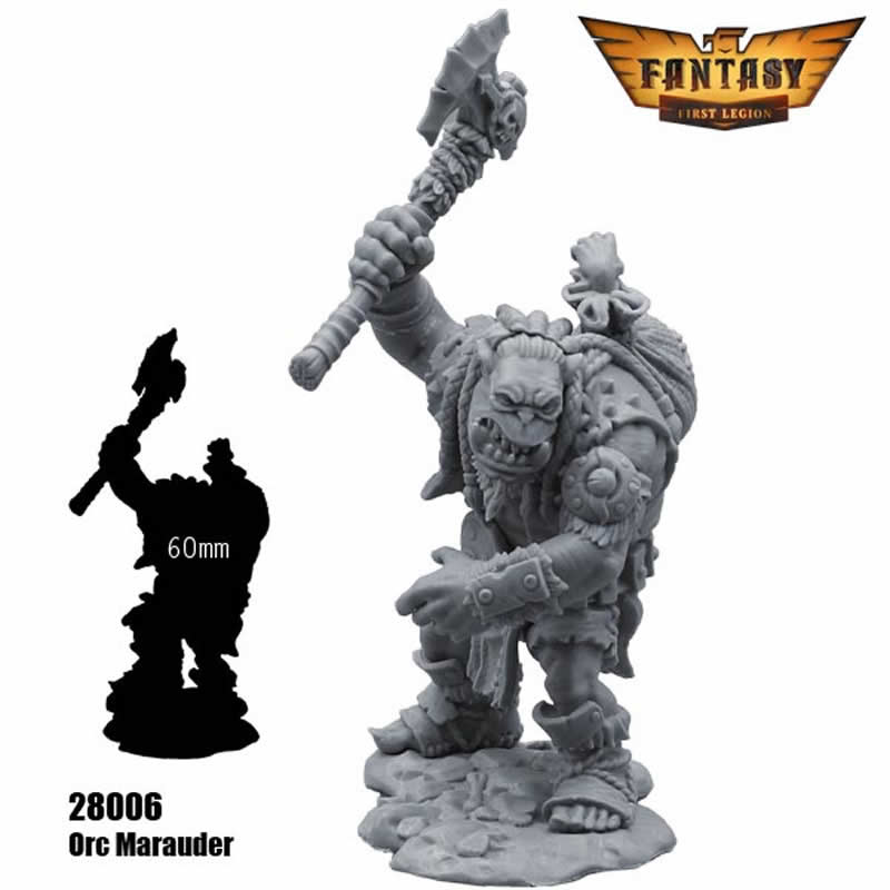 FLM28006 Orc Marauder Figure Kit 28mm Heroic Scale Miniature Unpainted 4th Image