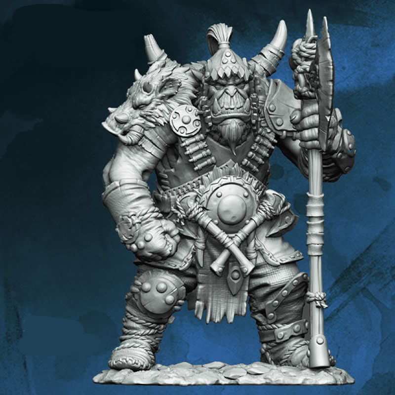 FLM28009 Orc Marauder Figure Kit 28mm Heroic Scale Miniature Unpainted Main Image