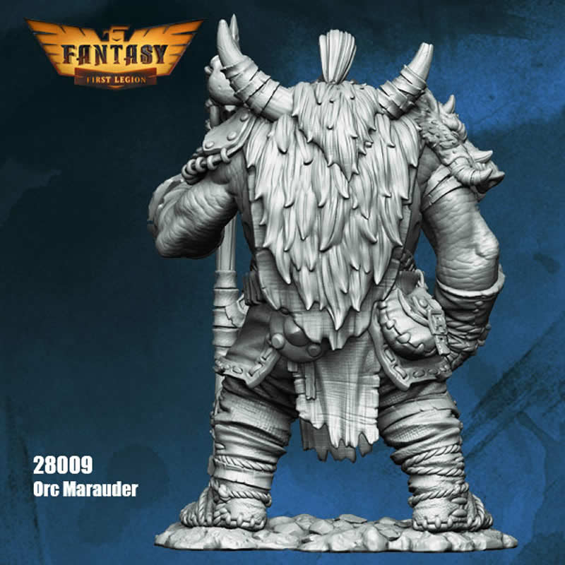 FLM28009 Orc Marauder Figure Kit 28mm Heroic Scale Miniature Unpainted 4th Image