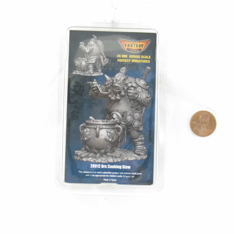 FLM28012 Orc Cooking Stew Figure Kit 28mm Heroic Scale Miniature Unpainted 3rd Image