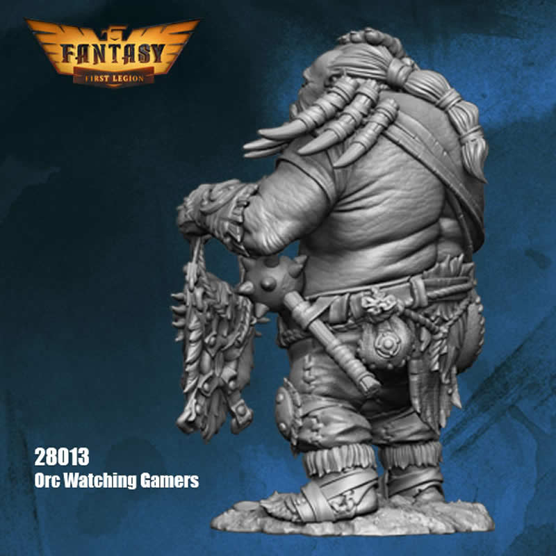 FLM28013 Orc Watching Gamers Figure Kit 28mm Heroic Scale Miniature Unpainted 4th Image