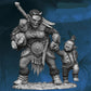 FLM28015 Orc Woman with Crying Child Figure Kit 28mm Heroic Scale Miniature Unpainted Main Image