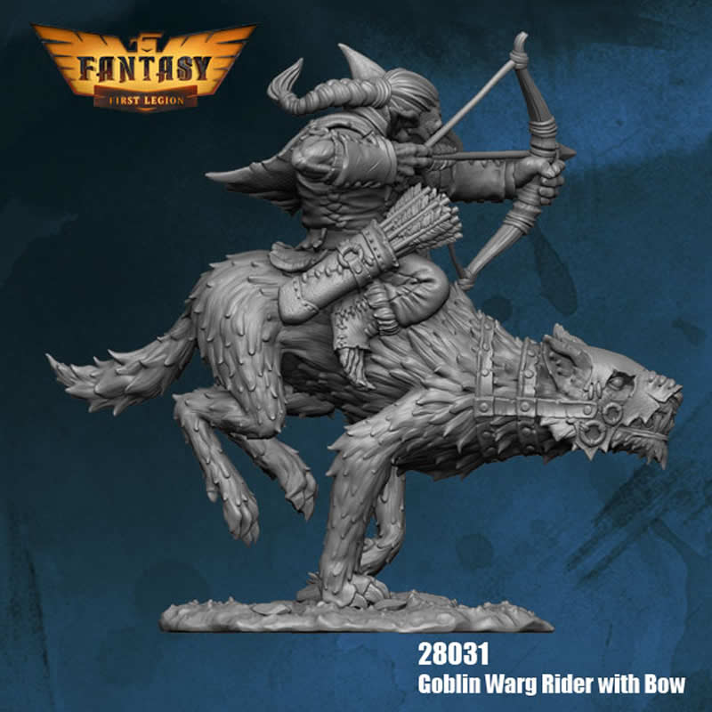 FLM28031 Goblin Warrior On Warg No. 2 Figure Kit 28mm Heroic Scale Miniature Unpainted 4th Image