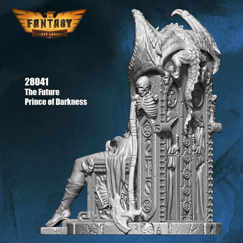 FLM28041 The Future Prince Of Darkness Figure Kit 28mm Heroic Scale Miniature Unpainted First Legion 4th Image