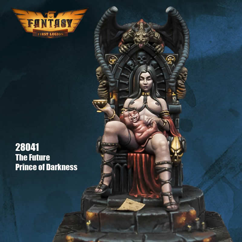 FLM28041 The Future Prince Of Darkness Figure Kit 28mm Heroic Scale Miniature Unpainted First Legion 5th Image