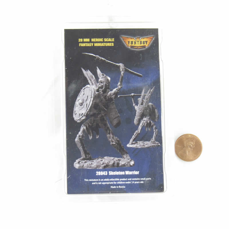 FLM28043 Skeleton Warrior Figure Kit 28mm Heroic Scale Miniature Unpainted 3rd Image