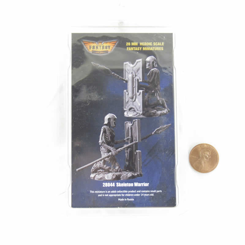 FLM28044 Skeleton Warrior with Shield Figure Kit 28mm Heroic Scale Miniature Unpainted 3rd Image