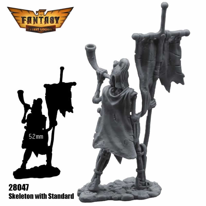 FLM28047 Skeleton with Standard Figure Kit 28mm Heroic Scale Miniature Unpainted 4th Image