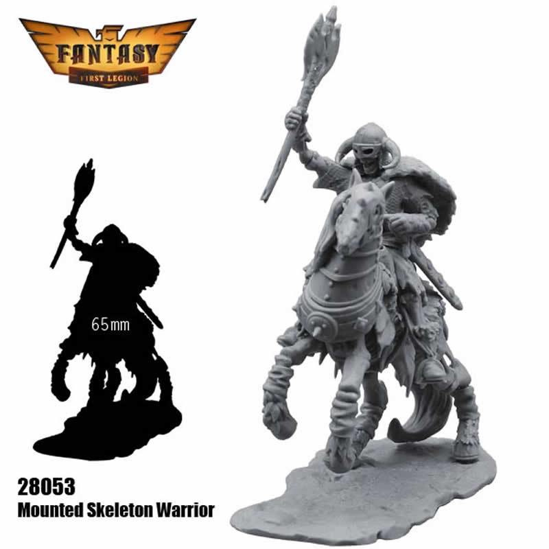 FLM28053 Mounted Skeleton Figure Kit 28mm Heroic Scale Miniature Unpainted 4th Image