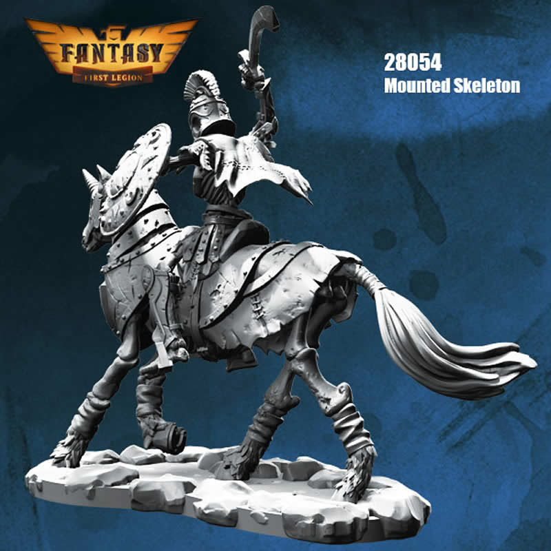 FLM28054 Mounted Skeleton Figure Kit 28mm Heroic Scale Miniature Unpainted 5th Image