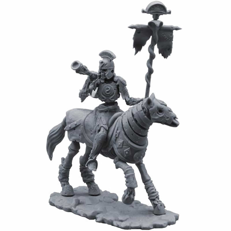 FLM28055 Mounted Skeleton Standard Bearer Figure Kit 28mm Heroic Scale Miniature Unpainted Main Image